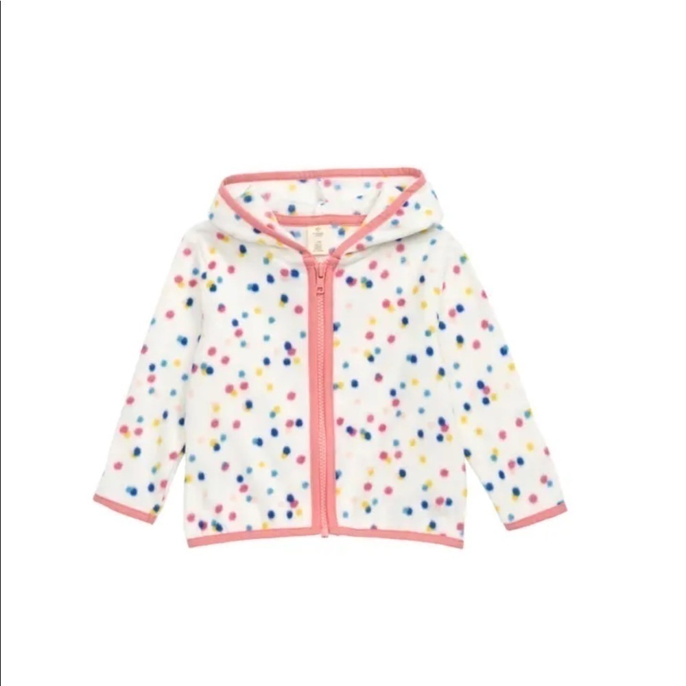 Baby Girl Confetti Hoodie Jacket Size 6 Months
